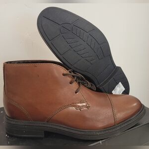 Clarks Bostonian Mens Cordis Mid Tan Leather Dress shoe 261 27619 US size 7.5